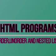 Order List Unorder List Nested List HTML Coding With Example