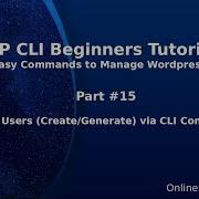 Уроки по WordPress WP CLI для начинающих 15 Управление пользователями создание генерация ком