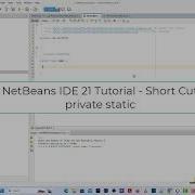 Apache NetBeans IDE 21 Tutorial Short Cut To Insert Private Static Ps Tab Key