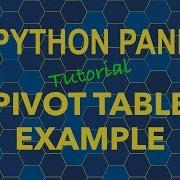 Python Pandas Pivot Table Example