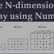 68 The N Dimensional Array Using NumPy In Python