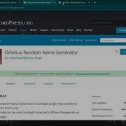 Create Random Name Generator Using Orbisius Random Name Generator WordPress Plugin