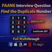 Вопрос для собеседования в FAANG Найдите повторяющееся число LeetCode 287 Полное решение