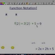 Precalculus Function Notation