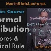 Normal Distribution Z Scores Empirical Rule Statistics Tutorial 3 MarinStatsLectures
