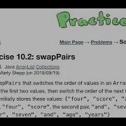 Java Practice It Exercise 10 2 SwapPairs ArrayList Collections Array List