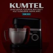 Kumtel Siyah Hamur Yoğurma 1800Watt 4 5Lt Dondurma Yapma Aprt SM 02