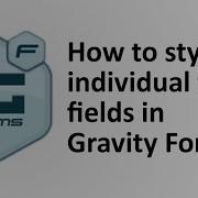 How To Style The Individual Form Items Or Fields In Gravity Forms