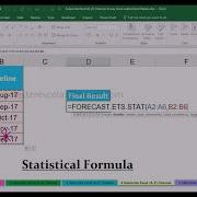FORECAST ETS STAT Statistical Function With Example In MS Office Excel 2016