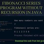 Display Fibonacci Series Program In JAVA Without Recursion Programming Java Fibonacci