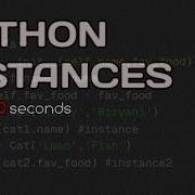 Python Instances In 60 Seconds