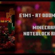 E1M1 At Doom S Gate Noteblock Poster By Arkadaa