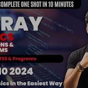 Array One Shot In 10 Minutes Programs All Functions ICSE Class 10 Programming