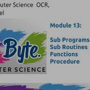 GCSE Computer Science Programming Functions Subroutines Procedures OCR J277 AQA 8525