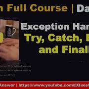 Exception Handling Part 2 Try Except Else Finally In Python Python Tutorial Day 16 Python3