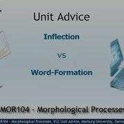 MOR104 Unit Advice Morphological Processes