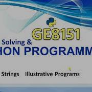 GE3151 PYTHON PROGRAMMING UNIT3 PART 2