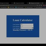 Mortgage Loan Calculator JavaScript Project 7