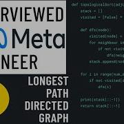 Longest Path In A Directed Graph Python Interview With A Meta Engineer No Hire Signal