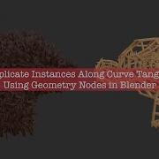 LIVENODING Duplicate And Orient Instances Along Curve Tangent Using Geometry Nodes