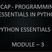 PCAP PROGRAMMING ESSENTIALS IN PYTHON CISCO MODULE 3 TEST ANSWERS PYTHON ESSENTIALS 1