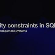 Integrity Constraints In SQL