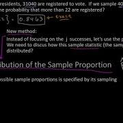 Sampling Distribution Of The Sample Proportion Part 4