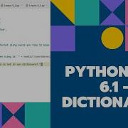Python Lesson 6 1 Lab Dictionary