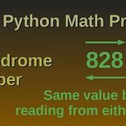 Check For A Palindrome Number Python Mathematics Project 10