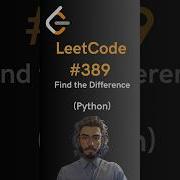 LeetCode 389 Find The Difference Python