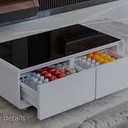TB135 Music Version Smart Coffee Table With Fridge And Wireless Charging And Bluetooth Speaker