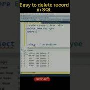 Delete Record From Table Sql Sqlserver Shorts Shortsvideo Shortsfeed