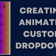 Custom Dropdown Menu Animated List HTML CSS Javascript