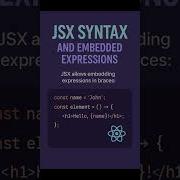 JSX Syntax And Embedded Expression React Js Javascript Html Frontend Technologies Jobs