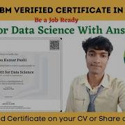 Python Free Verified Certification IBM Free Certificate Data Science With Answer Keys