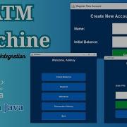 ATM Machine Simulation In Java GUI MySQL Integration