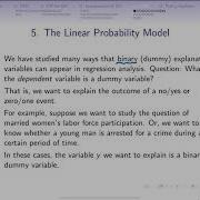 7 5a The Linear Probability Model