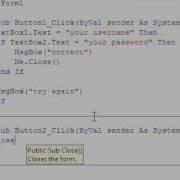 Username Password Login Visual Basic 2008