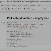 Day 22 Pick A Random Card Using Python
