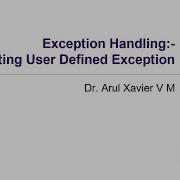 Creating User Defined Exception In Java