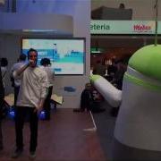 Dancing Bugdroid At Intel Booth MWC 2012