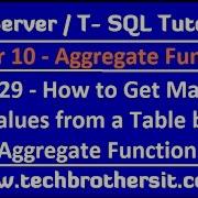 How To Get Max And Min Values From A Table By Using Aggregate Function TSQL Tutorial Part 129