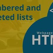 HTML Webpage Design Part 8 Numbered And Bulleted Lists