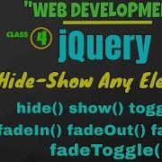 JQuery Hide Show Toggle FadeIn FadeOut FadeTo FadeToggle Functions JQuery Tutorial In HIndi