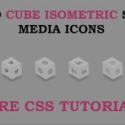 CSS 3D Cube Isometric Social Media Icons Hover Effects HTML CSS 2020