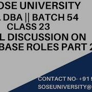 Batch 54 Sql DBA Class 23 Full Discussion On Database Roles Part 2 Contact 91 9902590140