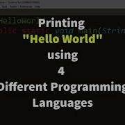 Write Hello World Using C C Java And Python