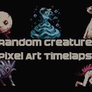 Random Creatures Pixel Art Timelapse