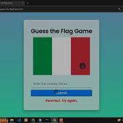 Guess The Flag Game Using HTML CSS And JavaScript With Source Code