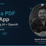 How To Build A PDF Chat Application Using Spring AI And OpenAI Full Workshop